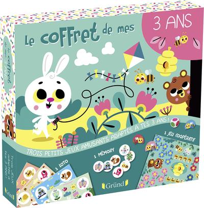 LE COFFRET DE MES 3 ANS - COFFRET AVEC 1 JEU COOPERATIF SUR LA NATURE, 24 CARTES DE MEMORY ET 1 LOTO