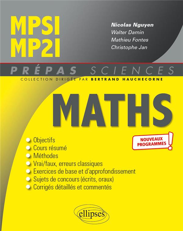 MATHEMATIQUES MPSI/MP2I - NOUVEAUX PROGRAMMES