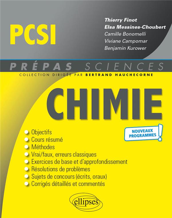 CHIMIE PCSI - NOUVEAUX PROGRAMMES