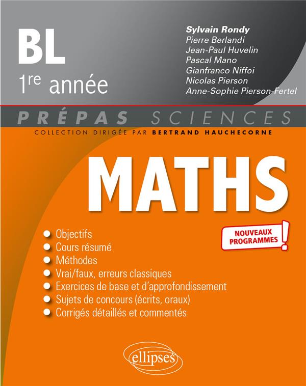 MATHEMATIQUES - BL 1RE ANNEE - NOUVEAUX PROGRAMMES
