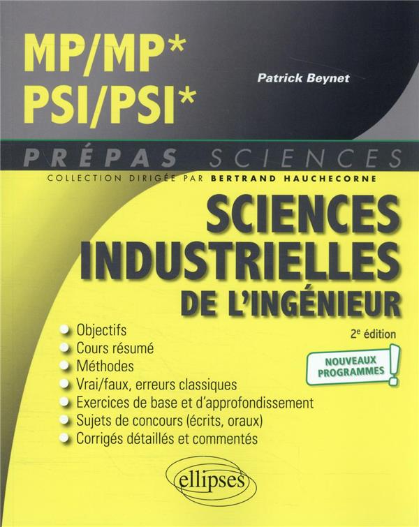 SCIENCES INDUSTRIELLES DE L'INGENIEUR MP/MP* - PSI/PSI* - PROGRAMME 2022