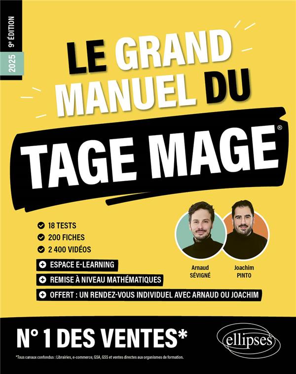 LE GRAND MANUEL DU TAGE MAGE  N 1 DES VENTES - 18 TESTS BLANCS + 200 FICHES DE COURS + 2000 VIDEOS