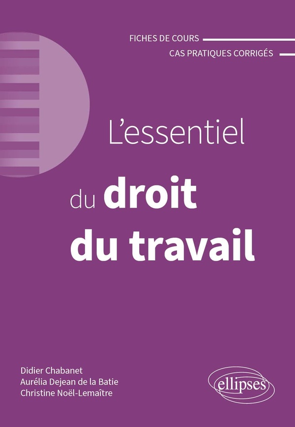 L'ESSENTIEL DU DROIT DU TRAVAIL - A JOUR AU 1ER AVRIL 2024