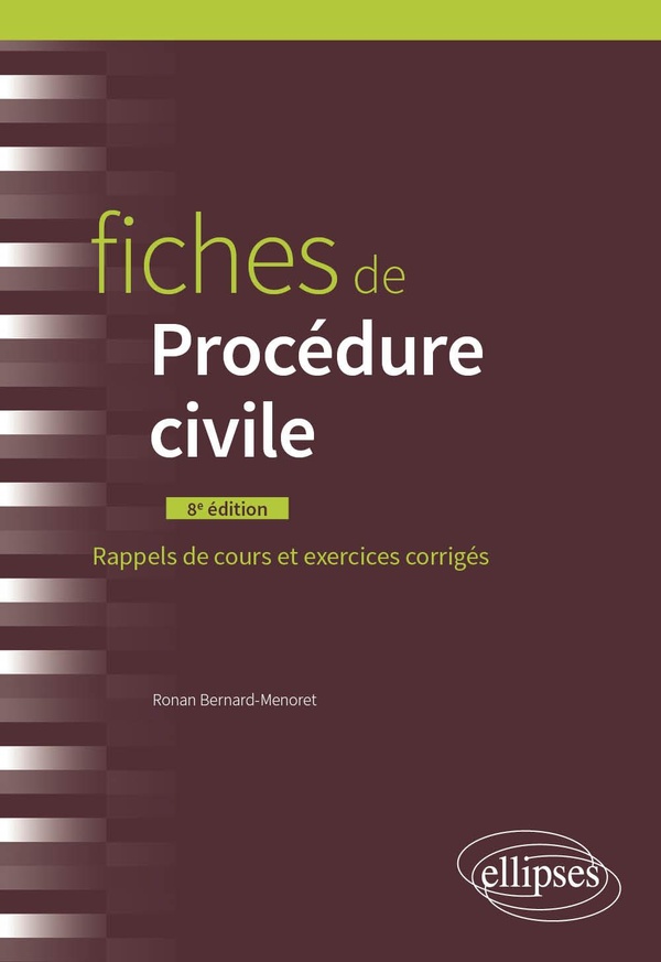 FICHES DE PROCEDURE CIVILE - A JOUR AU 31 JUILLET 2024