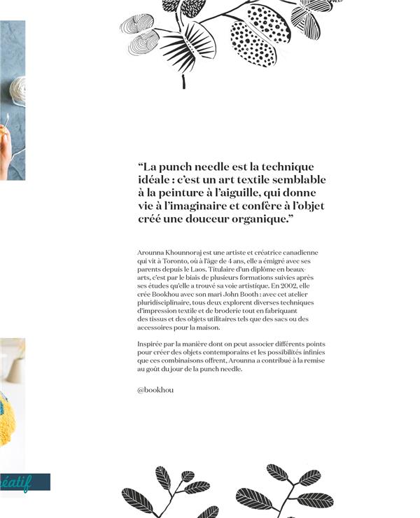 LE GRAND LIVRE DE LA PUNCH NEEDLE - 20 CREATIONS FACILES POUR S'INITIER