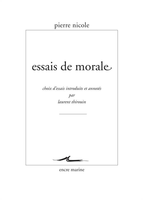 ESSAIS DE MORALE