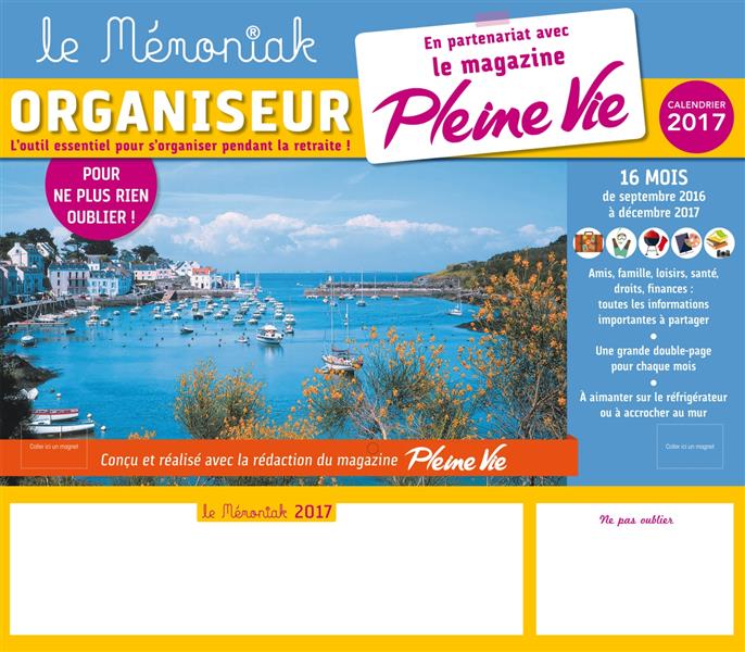 ORGANISEUR MEMONIAK SENIOR PLEINE VIE 2016-2017