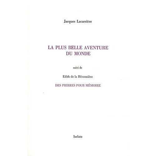 LA PLUS BELLE AVENTURE DU MONDE