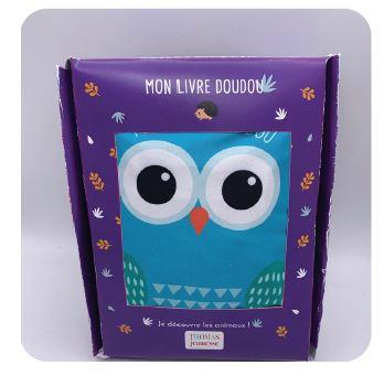 MON LIVRE DOUDOU HIBOU - LIVRE COUSSIN