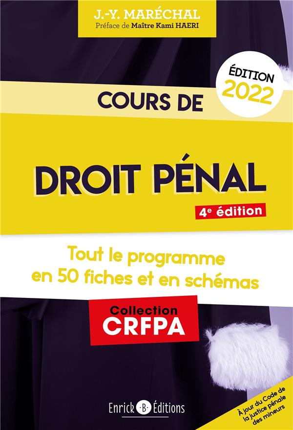 COURS DE DROIT PENAL 2022 - TOUT LE PROGRAMME EN 80 FICHES