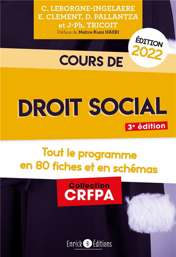 COURS DE DROIT SOCIAL 2022 - TOUT LE PROGRAMME EN FICHES ET EN SCHEMAS