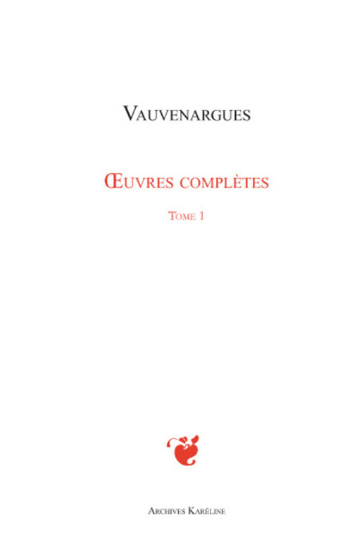 OEUVRES COMPLETES (TOME 1) - VOL01