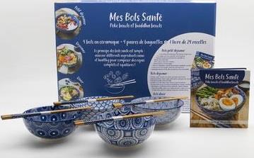 COFFRET BLEU MES BOLS SANTE - POKE BOWLS ET BUDDHA BOWLS