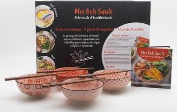 COFFRET ROUGE MES BOLS SANTE - POKE BOWLS ET BUDDHA BOWLS