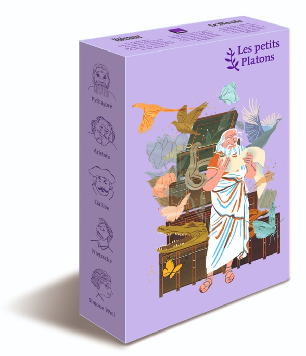 COFFRET LILAS GRAND FORMAT : PYTHAGORE, ARISTOTE, GALILEE, NIETZSCHE, SIMONE WEIL