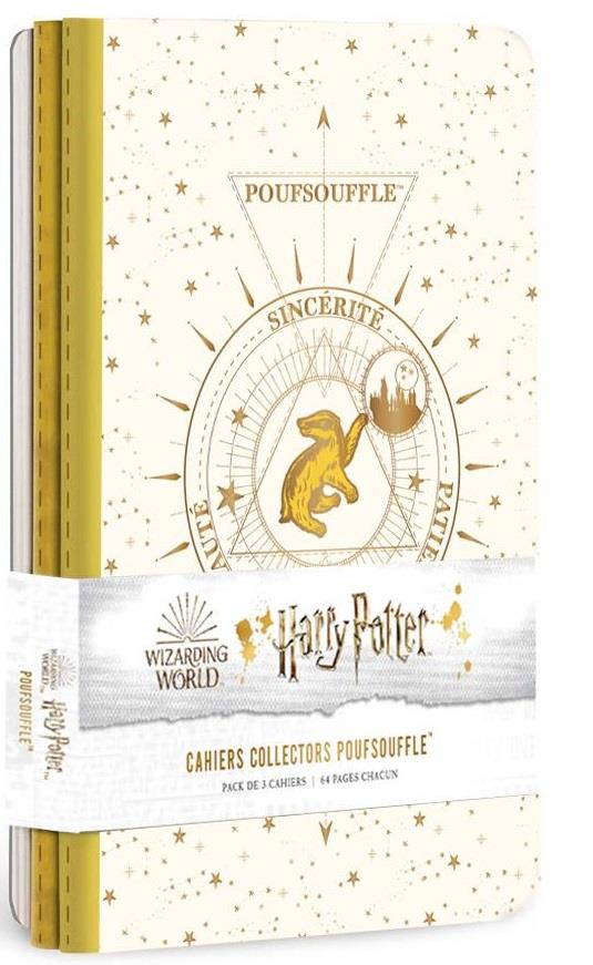HARRY POTTER - PAPETERIE - HARRY POTTER CONSTELLATIONS : PACK DE 3 CAHIERS POUFSOUFFLE