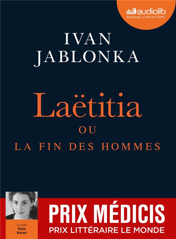 LAETITIA, OU LA FIN DES HOMMES - LIVRE AUDIO 1 CD MP3