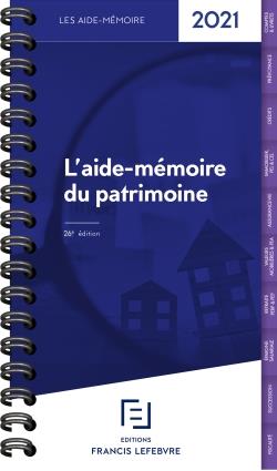 L'AIDE-MEMOIRE DU PATRIMOINE 2021