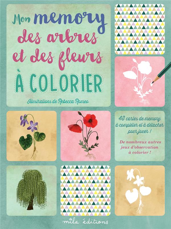 MON MEMORY DES ARBRES ET DES FLEURS A COLORIER