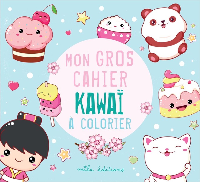MON GROS CAHIER KAWAI A COLORIER