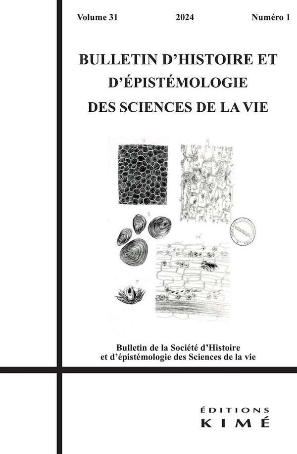 BULLETIN DHISTOIRE ET DEPISTEMOLOGIE DES SCIENCES DE LA VIE N 31/2