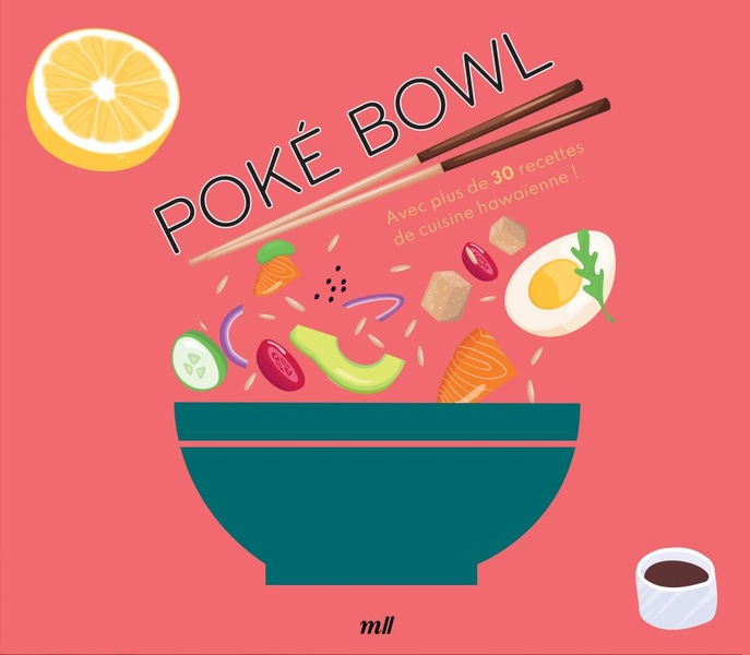 COFFRET POKE BOWL - AVEC PLUS DE 30 RECETTES DE CUISINE HAWAIENNE ! - 2 BOLS EN CERAMIQUE, 2 PAIRES