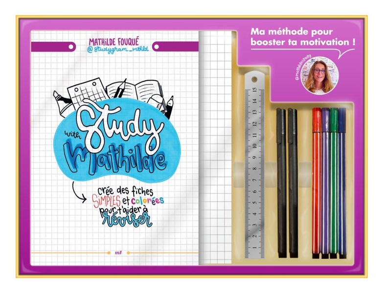 LE KIT ULTIME DE REVISION BY STUDY WITH MATHILDE - UN COFFRET AVEC UN LIVRE ET LE MATERIEL NECESSAIR