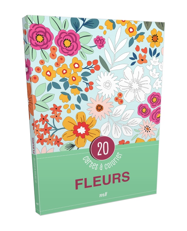 FLEURS - 20 CARTES A COLORIER