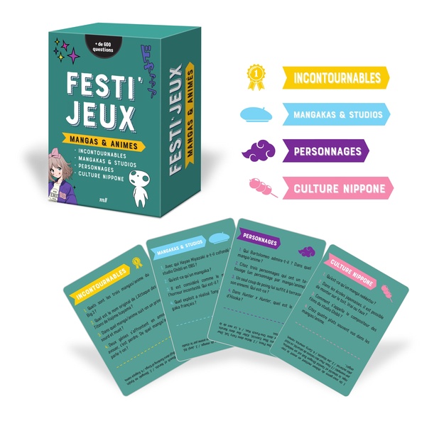 FESTI'JEUX - MANGAS ET ANIMES - PLUS DE 600 QUESTIONS POUR LES INCOLLABLES EN MANGAS ET ANIMES !