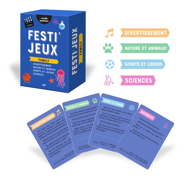 FESTI'JEUX - FAMILY - PLUS DE 600 QUESTIONS POUR DES MOMENTS CONVIVIAUX !