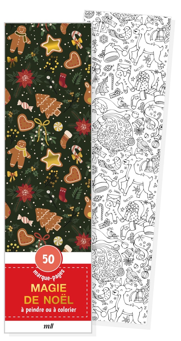 MARQUE-PAGES - MAGIE DE NOEL - 50 MARQUE-PAGES A PEINDRE OU A COLORIER