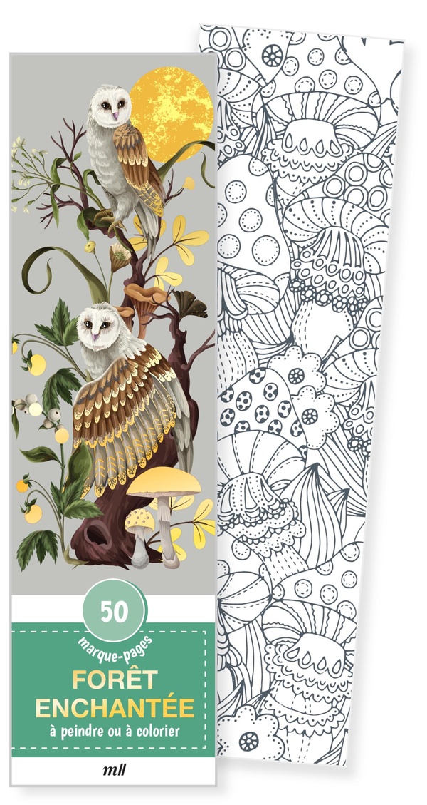 MARQUE-PAGES - FORET ENCHANTEE - 50 MARQUE-PAGES A PEINDRE OU A COLORIER