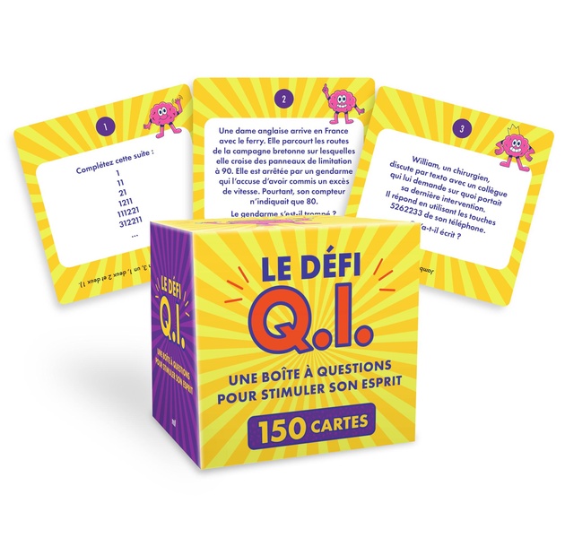 LE DEFI Q.I. ! - UNE BOITE A QUESTIONS POUR STIMULER SON ESPRIT - 150 CARTES