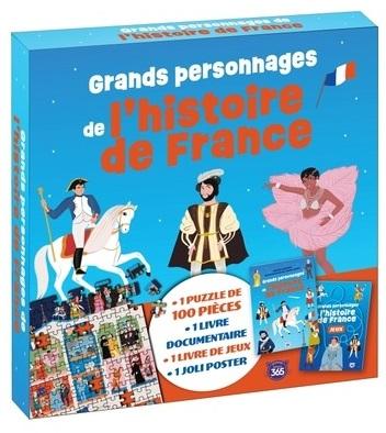 COFFRET PUZZLE DOCUMENTAIRE - GRANDS PERSONNAGES DE L'HISTOIRE DE FRANCE