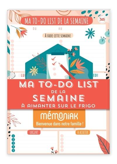 BLOC DE 52 LISTES AIMANTES - MA TO-DO LIST DE LA SEMAINE MEMONIAK