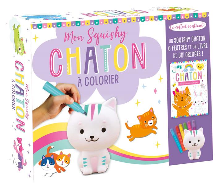 MON SQUISHY A COLORIER - CHATON