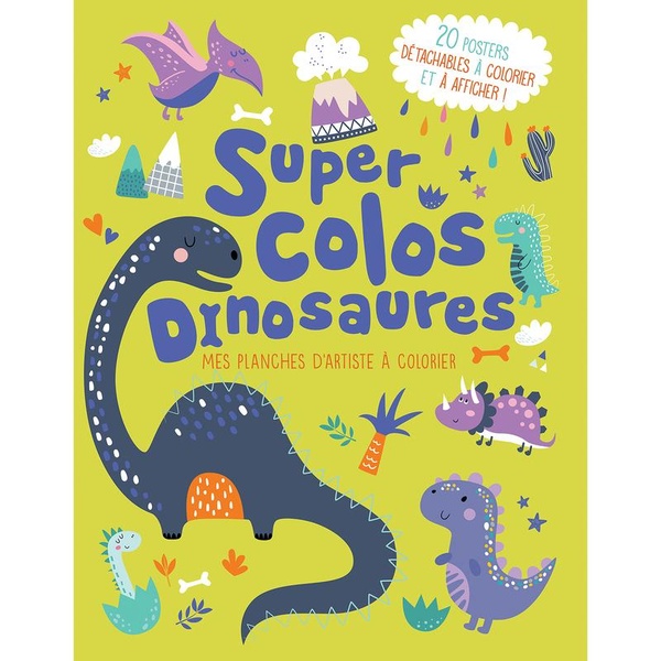 MES PLANCHES D'ARTISTE A COLORIER - DINOSAURES