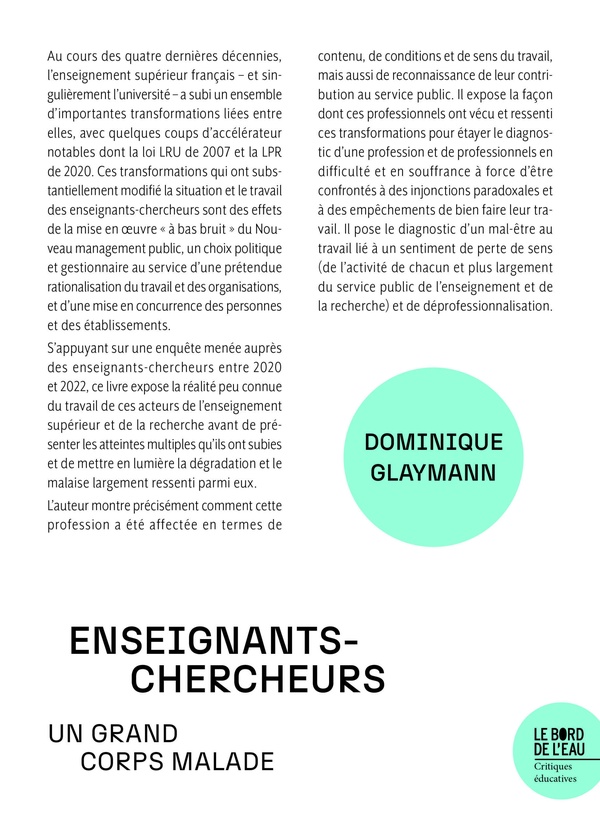 ENSEIGNANTS-CHERCHEURS : UN GRAND CORPS MALADE