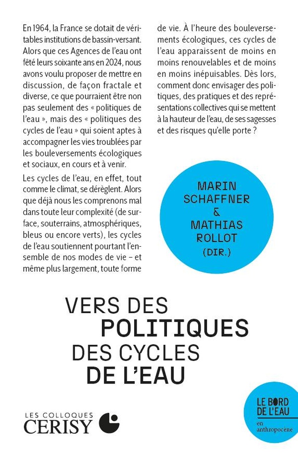 VERS DES POLITIQUES DES CYCLES DE L'EAU