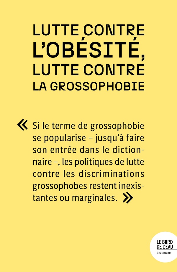 LUTTE CONTRE L'OBESITE / LUTTE CONTRE LA GROSSOPHOBIE