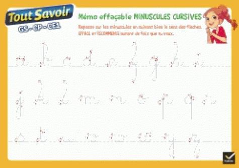 MEMO EFFACABLE LETTRES CURSIVES