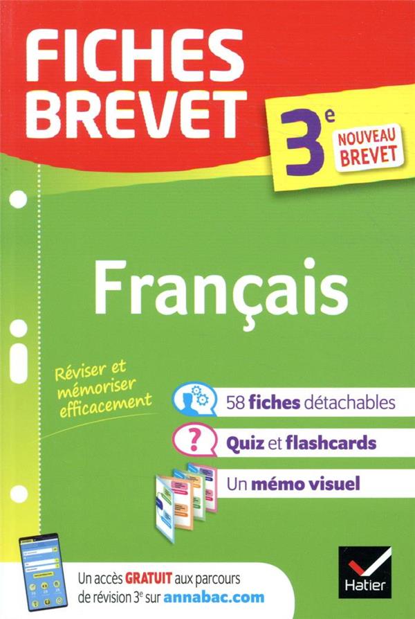 FICHES BREVET FRANCAIS 3E - BREVET 2023 - FICHES DE REVISION & QUIZ