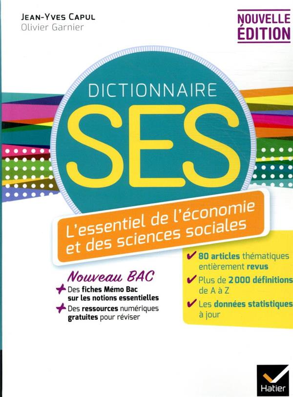 DICO SES - DICTIONNAIRE D'ECONOMIE ET DE SCIENCES SOCIALES - ED. 2020