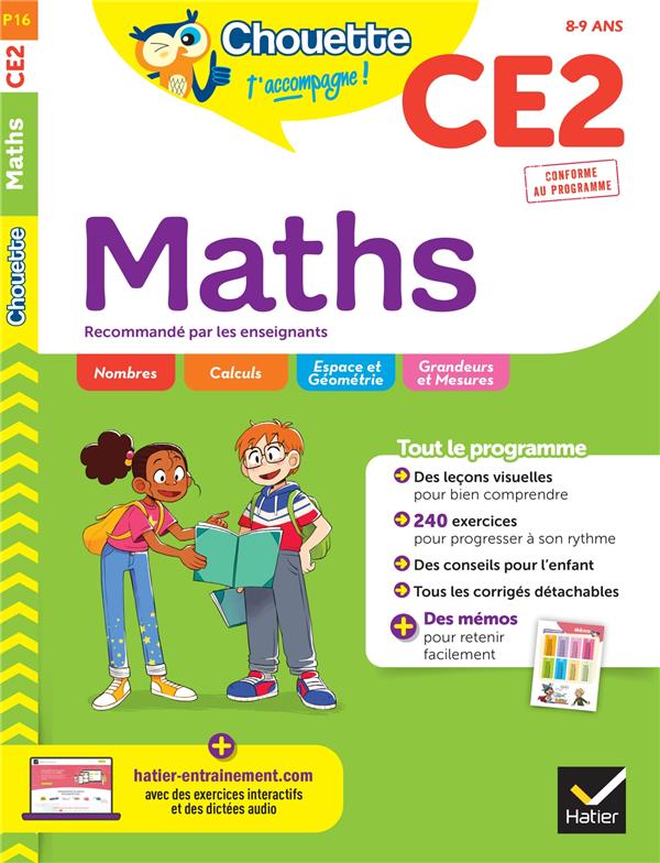 CHOUETTE - MATHS CE2 - CAHIER D'ENTRAINEMENT RECOMMANDE PAR LES ENSEIGNANTS