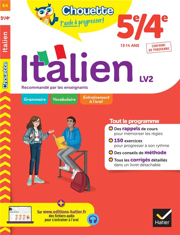 ITALIEN 5E/4E - LV2 (A1+, A2) - CAHIER DE REVISION ET D'ENTRAINEMENT RECOMMANDE PAR LES ENSEIGNANTS