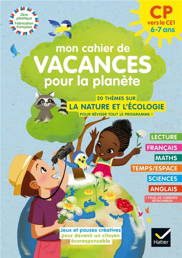 MON CAHIER DE VACANCES POUR LA PLANETE 2024 DU CP AU CE1 6/7 ANS