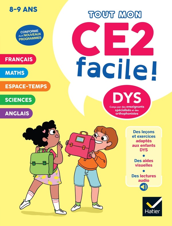 MON CE2 FACILE ! ADAPTE AUX ENFANTS DYS OU EN DIFFICULTE D'APPRENTISSAGE - NOUVEAU PROGRAMME - LECON