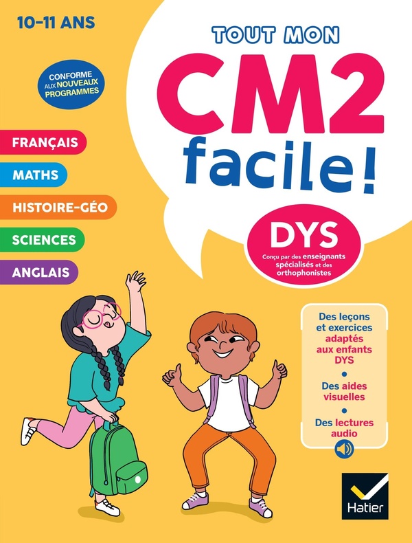MON CM2 FACILE ! ADAPTE AUX ENFANTS DYS OU EN DIFFICULTE D'APPRENTISSAGE - NOUVEAU PROGRAMME - LECON