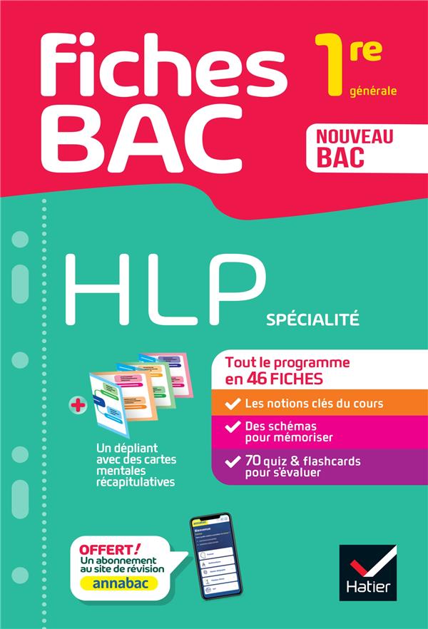 FICHES BAC - HLP 1RE GENERALE (SPECIALITE) - TOUT LE PROGRAMME EN FICHES DE REVISION DETACHABLES