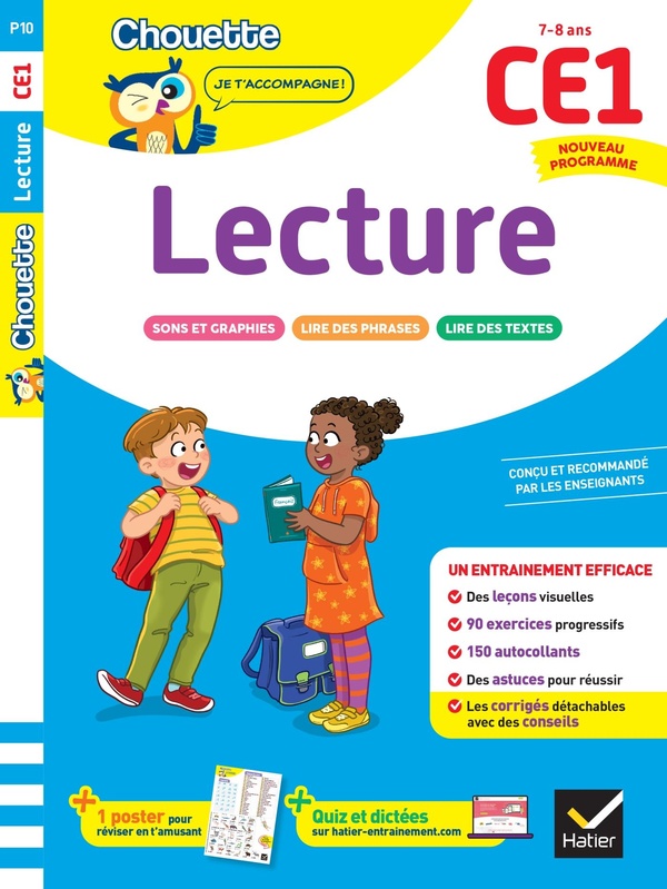 LECTURE CE1 - CAHIER DE SOUTIEN NOUVEAU PROGRAMME - LECONS ET EXERCICES CORRIGES